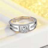 Adjustable Men Rings Sterling Fine Jewelry Engagement Wedding Couple Ring