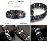 Titanium Stainless Steel Double Row Magnet Bracelet