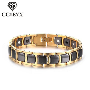 12mm Stainless Steel Ceramic Bracelet Magnet Bangle