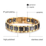 12mm Stainless Steel Ceramic Bracelet Magnet Bangle