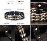 CC Bracelet Stainless Steel Jewelry 15mm Titanium Magnet Golden Bracelets