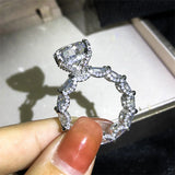 Sterling Silver CZ Couple Wedding Ring Set CC3189