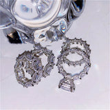 Sterling Silver CZ Couple Wedding Ring Set CC3189