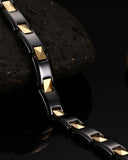 Classic Ceramic Hematite Men's Bracelet CBRM-005