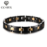 Classic Ceramic Hematite Men's Bracelet CBRM-005