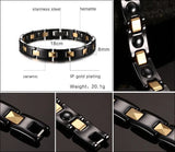 Classic Ceramic Hematite Men's Bracelet CBRM-005