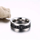 Stainless Steel Couple Rings with Cubic Zirconia for Men and Women