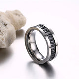 Stainless Steel Couple Rings with Cubic Zirconia for Men and Women