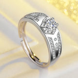 Adjustable Couple Rings for Men Wedding Fine Jewelry