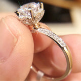 Vintage Cubic Zirconia Bridal Wedding Engagement Ring