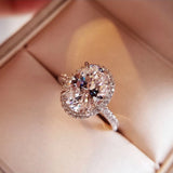 Egg Shape CZ Plated Wedding Ring CC3131