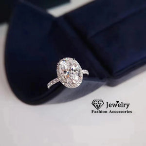 Egg Shape CZ Plated Wedding Ring CC3131