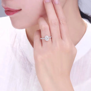 Egg Shape CZ Plated Wedding Ring CC3131