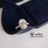 Egg Shape CZ Plated Wedding Ring CC3131