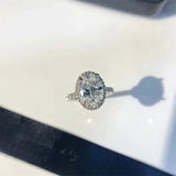 Egg Shape Oval CZ Engagement Ring CC3131