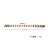 Men's Titanium Steel Golden Bangles Bracelet - TBRM-005