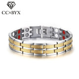 Men's Titanium Steel Golden Bangles Bracelet - TBRM-005