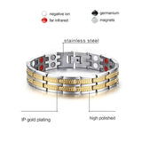 Men's Titanium Steel Golden Bangles Bracelet - TBRM-005