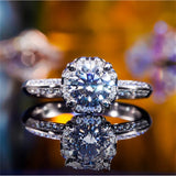 CZ Stone CC Rings for Women Bridal Wedding Party Accessory