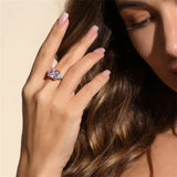 Pink Cubic Zircon Engagement Ring CC1665