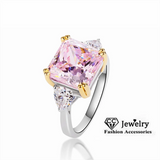 Pink Cubic Zircon Engagement Ring CC1665