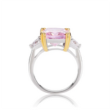 Pink Cubic Zircon Engagement Ring CC1665