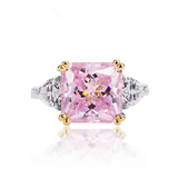 Pink Cubic Zircon Engagement Ring CC1665