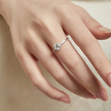 Fine Flower Rings Sterling Silver Engagement Proposal Wedding Ring for Women