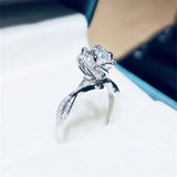Flower Rings Women Wedding Engagement Jewelry CC1341