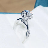 Flower Rings Women Wedding Engagement Jewelry CC1341