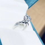 Flower Rings Women Wedding Engagement Jewelry CC1341