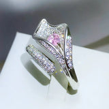 Flower Leaf Rings for Women Sterling Silver Plated Romantic Jewelry