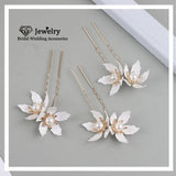 Flower Shape Hair Clip Combs Crown for Bride