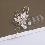 Flower Shape Hair Clip Combs Crown for Bride