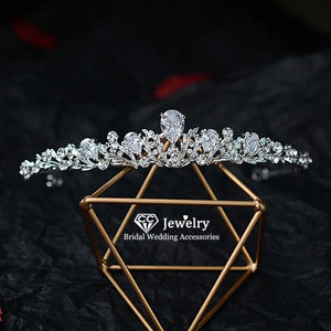 Hair Crown Jewelry Hairband Bridal Tiara CZ Stone HG876