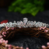 Hair Crown Jewelry Hairband Bridal Tiara CZ Stone HG876