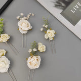 Flower Shape Hair Sticks 5 PCS Wedding Accessories