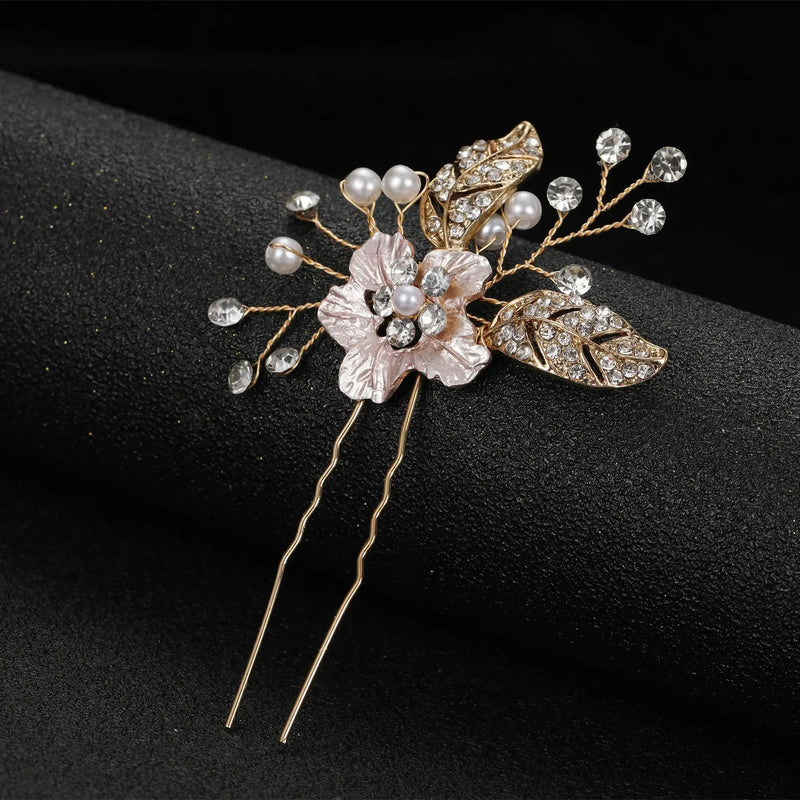 Romantic Flower Hair Sticks Wedding Accessories