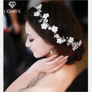 Crystal Flower Crown Bride Wedding Hair Accessory Romantic TS008