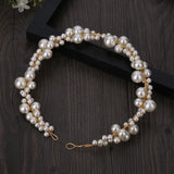 Pearl Crown Tiara Wedding Hair Accessories Romantic Full Pearls Head Band