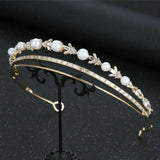 Pearl Crowns Tiaras Headband Wedding Hair Accessories