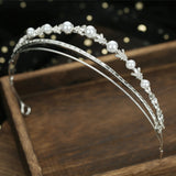 Pearl Crowns Tiaras Headband Wedding Hair Accessories
