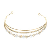 Pearl Crowns Tiaras Headband Wedding Hair Accessories