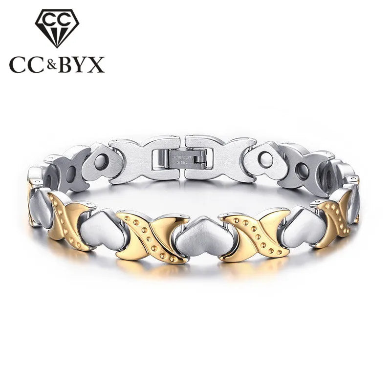 Heart Bracelets Stainless Titanium Steel Bangles SBRM-015