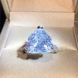 Sterling Silver Heart CZ Ring Wedding Engagement Jewelry
