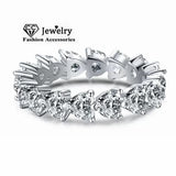 CC Heart Rings Sterling Silver Jewelry Zirconia Stone