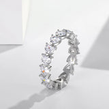CC Heart Wedding Rings Sterling Silver Jewelry Love Ring for Women