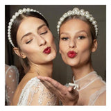 CC Pearl Hairbands Crown Tiara Headband Queen Shine Personality
