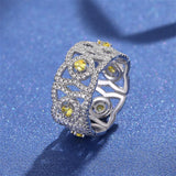 Sweet CZ Wave Lace Rings for Women CC1591