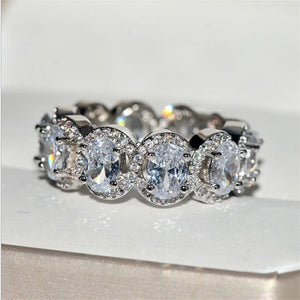 CC Sterling Silver CZ Stone Bridal Wedding Ring CC3122